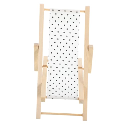 SKISUNO Miniatur Liegestuhl Für Puppenhaus Strandstuhl Deko Accessoire Für Mikrolandschaften Und Miniatur Gärten Beach Chair Modell Für Kreative Dekoration von SKISUNO