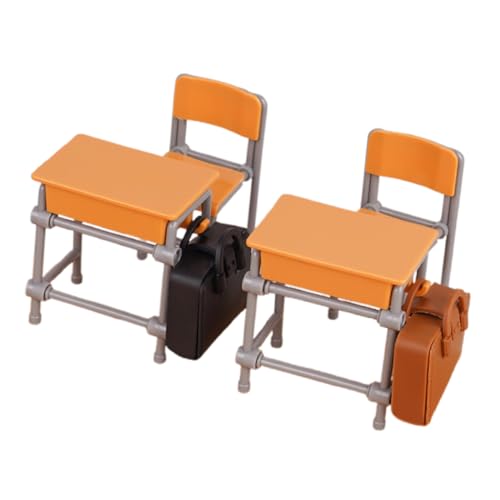 SKISUNO Miniatur Puppenhaus Möbel mit Schulbänken Stühlen und Schulranzen Detaillierte Miniatur Schulzimmereinrichtung für Puppenhaus Dekoration und Sammler Handgefertigt SKISUNO Miniatur Puppenhaus Möbel mit Schulbänken Stühlen und Schulranzen Detaillierte Miniatur Schulzimmereinrichtung für Puppenhaus Dekoration und Sammler Handgefertigt von SKISUNO