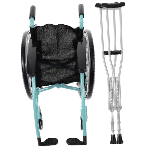 SKISUNO 1satz Miniatur-Wheelchair Und Crutch Spielset Realistische Puppenhaus-Dekoration Mit Faltbarem Design Teiliges Zubehör Für Kreative Szenen Für Fotografie Und Spiel SKISUNO 1satz Miniatur-Wheelchair Und Crutch Spielset Realistische Puppenhaus-Dekoration Mit Faltbarem Design Teiliges Zubehör Für Kreative Szenen Für Fotografie Und Spiel von SKISUNO