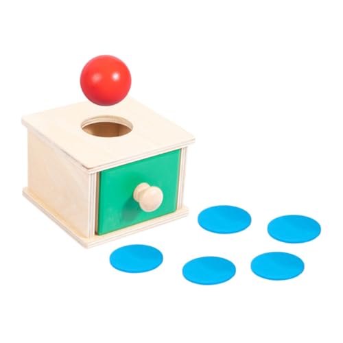 SKISUNO Montessori Holz Objektpermanenz Box mit Bällen Pädagogisches Lernspielzeug für Feinmotorik Farberkennung und Konzentration Sicher Glatt für Kleinkinder und Vorschulkinder SKISUNO Montessori Holz Objektpermanenz Box mit Bällen Pädagogisches Lernspielzeug für Feinmotorik Farberkennung und Konzentration Sicher Glatt für Kleinkinder und Vorschulkinder von SKISUNO
