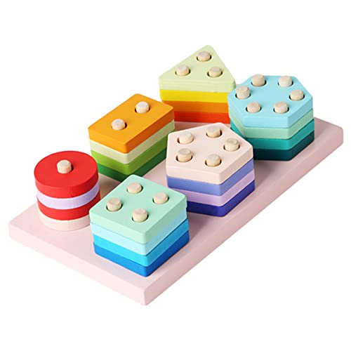 SKISUNO Montessori Holzspielzeug Geometrische Formen Stapelturm Stapelspielzeug für Ab Jahren Fördert Feinmotorik Hand Koordination und Farberkennung SKISUNO Montessori Holzspielzeug Geometrische Formen Stapelturm Stapelspielzeug für Ab Jahren Fördert Feinmotorik Hand Koordination und Farberkennung von SKISUNO