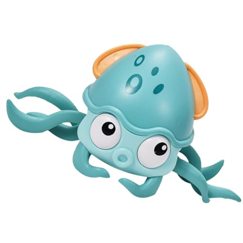 SKISUNO Octopus Spielzeug Oktopus Sensorisches Spielzeug Krabbelnder Oktopus Spielzeug Für Kleinkinder Babyspielzeug Neugeboren Elektrisches Interaktives Spielzeug Led-licht Abs Sky-Blue von SKISUNO