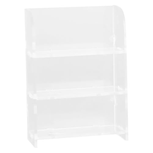 SKISUNO Dekorativer Mini-ständer für Puppenhaus Acryl 3-stufiges Display-Rack Miniatur-möbelzubehör von SKISUNO