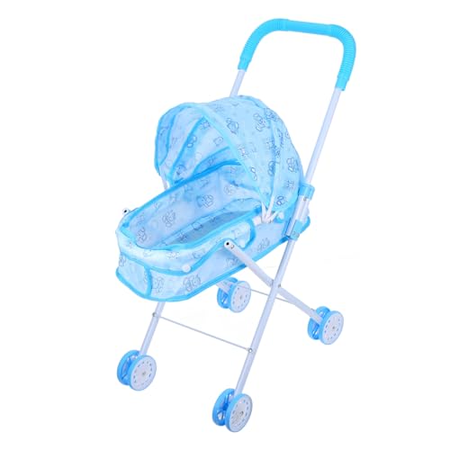 SKISUNO Puppenwagen Kinderwagen für Puppen Mein erster Puppenkinderwagen Puppenhauswagen Spielzeug Kinderwagen Spielzeug-Babyzubehör für Puppen Kinderwagen-Kleinigkeitenständer Polyester von SKISUNO