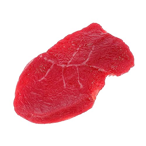 SKISUNO Realistisches Fake Steak Modell aus Wasserfestem Material Langlebiges Korrosives Fotografie Requisit und Dekoration für Party Hochzeit Küche und Bildungsspielzeug SKISUNO Realistisches Fake Steak Modell aus Wasserfestem Material Langlebiges Korrosives Fotografie Requisit und Dekoration für Party Hochzeit Küche und Bildungsspielzeug von SKISUNO
