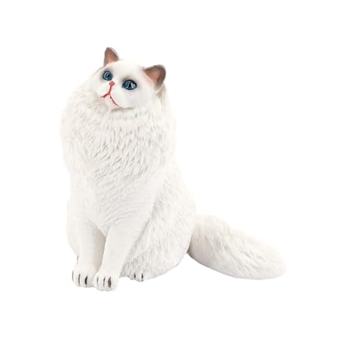 SKISUNO Realistisches Katzenmodell aus Kunststoff Weiß Pädagogisches Mini Katzenspielzeug und Dekoration Sichere Miniatur Katze für Praktisches Haustierornament und Lernspielzeug SKISUNO Realistisches Katzenmodell aus Kunststoff Weiß Pädagogisches Mini Katzenspielzeug und Dekoration Sichere Miniatur Katze für Praktisches Haustierornament und Lernspielzeug von SKISUNO