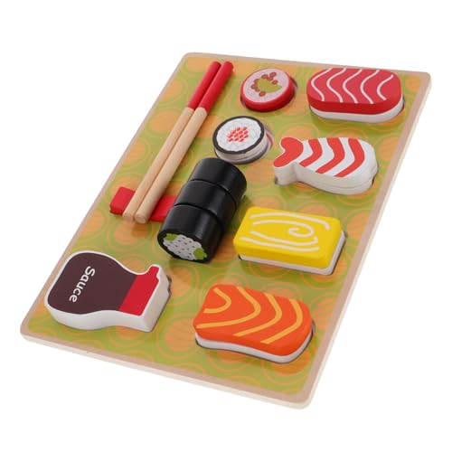 SKISUNO Set Sushi Spielzeug Rollenspiel Sushi Für Kinder Rollenspiel Küchenspielzeug Essensspiel Lernen Mini Kochspielzeug Kinder Fake Food Rollenspiel Essen Sushi Zubehör von SKISUNO