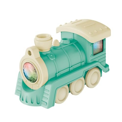 SKISUNO Spielzeugzug Dampflokomotive Spielzeug Spielzeugeisenbahn Mit Sprühfunktion Elektrische Fahrt Auf Spielzeug Elektrischer Zug Für Kinder Cartoon-zugmodell Green Plastik von SKISUNO