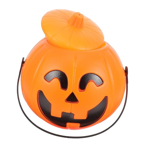 SKISUNO Süßes Bonbonglas Halloween Kürbis Halloween Kürbisk Mer Trick oder Behandlungskürbis Kürbisform Süßigkeiteneimer Sü Igkeit Tragbarer Kleiner Jack o Lantern Eimer Kinder Sü von SKISUNO