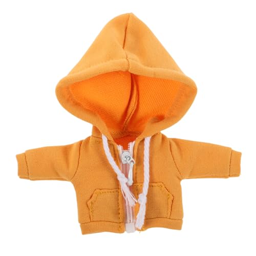 SKISUNO Tiny Doll Play Hoodie Für Miniaturpuppen, Niedlicher Dress Up Hoodie, Puppenkleidungs-Outfit Für Puppensammler Und Kinder Im Maßstab 1:12, Gelb von SKISUNO