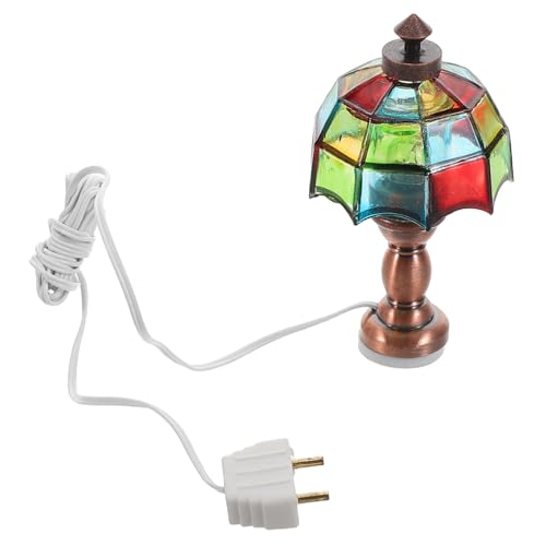 SKISUNO Vintage Stil Miniaturmöbel Puppenhaus Dekoration Mini Nachttischlampe ohne Batterien für Puppenhaus Zubehör SKISUNO Vintage Stil Miniaturmöbel Puppenhaus Dekoration Mini Nachttischlampe ohne Batterien für Puppenhaus Zubehör von SKISUNO