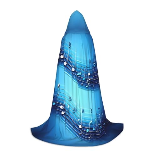 Himmelblauer Umhang mit Musiknoten und Kapuze, Unisex, verschiedene Zauberer-Robe, Halloween, Cosplay und Karneval, Gothic Himmelblauer Umhang mit Musiknoten und Kapuze, Unisex, verschiedene Zauberer-Robe, Halloween, Cosplay und Karneval, Gothic von SKKNT