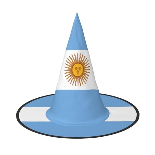 SKKNT Argentinische Flagge Druck Halloween Hexenhut Erwachsene Halloween Hut Kostüme Hexen Hüte Halloween Dekor Party von SKKNT