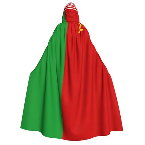 SKKNT Flagge von Belarus, Unisex, Kapuzenumhang, Kostüm, Damen, Herren, Vampir, Halloween, Cosplay, Karneval, Mottoparty von SKKNT