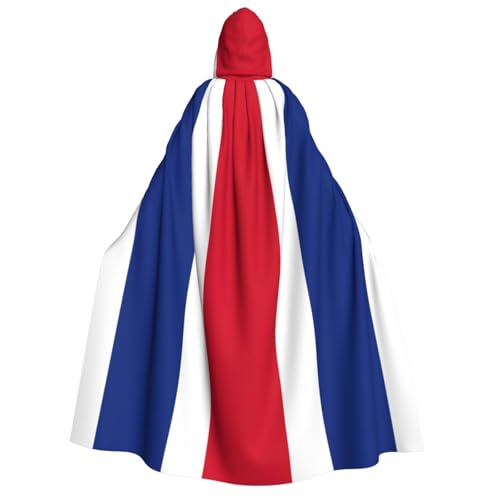 SKKNT Flagge von Costa Rica, Unisex, Kapuzenumhang, Kostüm, Damen, Herren, Vampir, Halloween, Cosplay, Karneval, Mottoparty von SKKNT