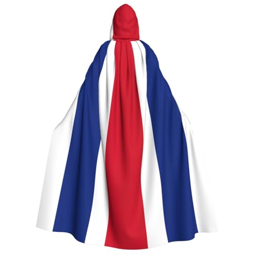 SKKNT Flagge von Costa Rica, Unisex, Kapuzenumhang, Kostüm, Damen, Herren, Vampir, Halloween, Cosplay, Karneval, Mottoparty von SKKNT