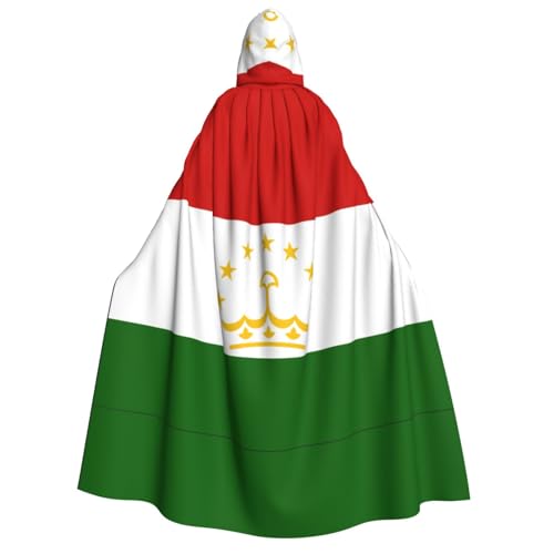 SKKNT Flagge von Tadschikistan, Unisex, Kapuzenumhang, Kostüm, für Damen und Herren, Vampir, Halloween, Cosplay, Karneval, Mottoparty von SKKNT