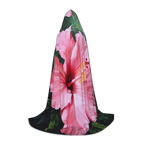 SKKNT Hawaii Kapuzenumhang mit rosa Blumendruck, Unisex, verschiedene Zauberer-Robe, Halloween, Cosplay und Karneval, Gothic SKKNT Hawaii Kapuzenumhang mit rosa Blumendruck, Unisex, verschiedene Zauberer-Robe, Halloween, Cosplay und Karneval, Gothic von SKKNT