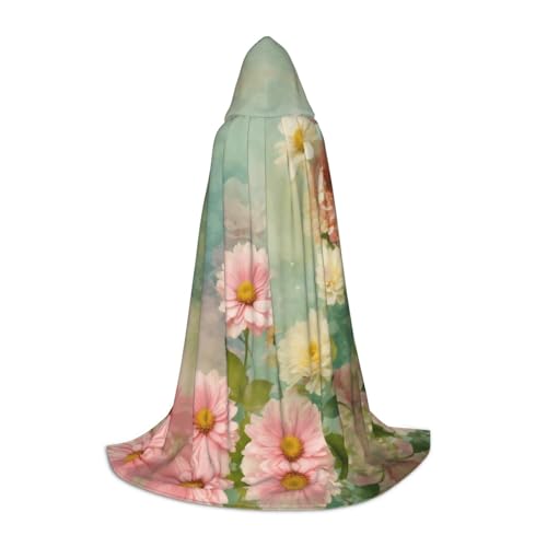 SKKNT Kapuzenumhang mit Blumenmuster und Gänseblümchen, Unisex, verschiedene Zauberer-Robe, Halloween, Cosplay und Karneval, Gothic SKKNT Kapuzenumhang mit Blumenmuster und Gänseblümchen, Unisex, verschiedene Zauberer-Robe, Halloween, Cosplay und Karneval, Gothic von SKKNT
