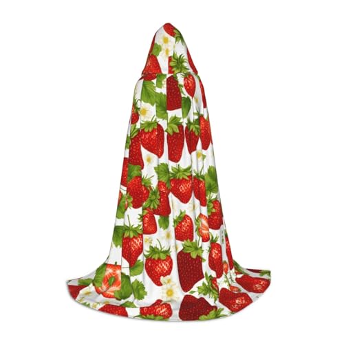 SKKNT Kapuzenumhang mit Erdbeermuster, Unisex, verschiedene Zauberer-Robe, Halloween, Cosplay und Karneval, Gothic SKKNT Kapuzenumhang mit Erdbeermuster, Unisex, verschiedene Zauberer-Robe, Halloween, Cosplay und Karneval, Gothic von SKKNT