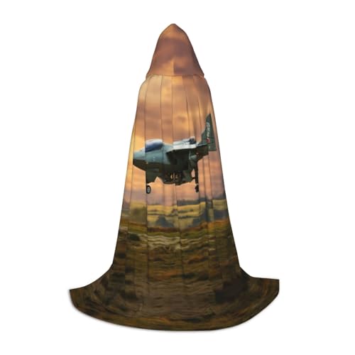 SKKNT Kapuzenumhang mit Flugzeug-Jets-Aufdruck, Unisex, verschiedene Zauberer-Robe, Halloween, Cosplay und Karneval, Gothic SKKNT Kapuzenumhang mit Flugzeug-Jets-Aufdruck, Unisex, verschiedene Zauberer-Robe, Halloween, Cosplay und Karneval, Gothic von SKKNT