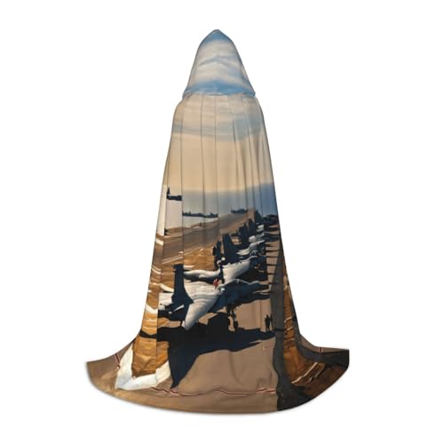 SKKNT Kapuzenumhang mit Flugzeug-Jets-Aufdruck, Unisex, verschiedene Zauberer-Robe, Halloween, Cosplay und Karneval, Gothic SKKNT Kapuzenumhang mit Flugzeug-Jets-Aufdruck, Unisex, verschiedene Zauberer-Robe, Halloween, Cosplay und Karneval, Gothic von SKKNT