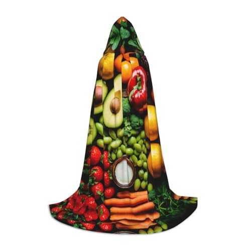 SKKNT Kapuzenumhang mit Gemüse und Früchten, Unisex, verschiedene Zauberer-Robe, Halloween, Cosplay und Karneval, Gothic SKKNT Kapuzenumhang mit Gemüse und Früchten, Unisex, verschiedene Zauberer-Robe, Halloween, Cosplay und Karneval, Gothic von SKKNT