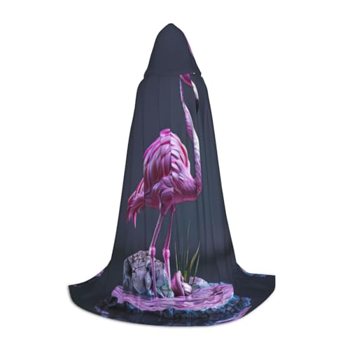 SKKNT Kapuzenumhang mit Hohl Flamingo-Druck, Unisex, verschiedene Zauberer-Robe, Halloween, Cosplay und Karneval, Gothic SKKNT Kapuzenumhang mit Hohl Flamingo-Druck, Unisex, verschiedene Zauberer-Robe, Halloween, Cosplay und Karneval, Gothic von SKKNT