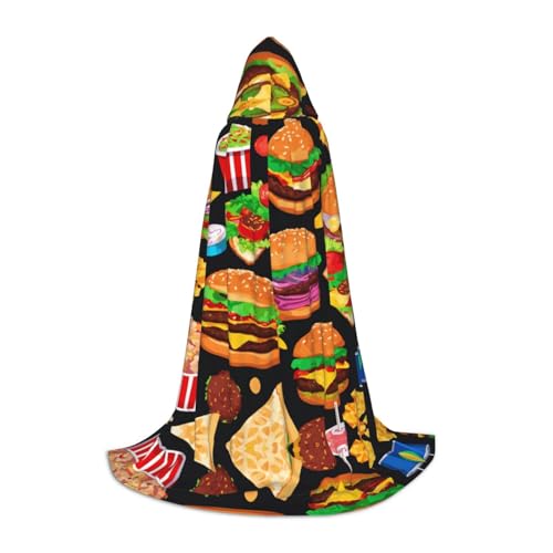 SKKNT Kapuzenumhang mit Lebensmittelmuster, lustiger Druck, Unisex, verschiedene Zauberer-Robe, Halloween, Cosplay und Karneval, Gothic SKKNT Kapuzenumhang mit Lebensmittelmuster, lustiger Druck, Unisex, verschiedene Zauberer-Robe, Halloween, Cosplay und Karneval, Gothic von SKKNT