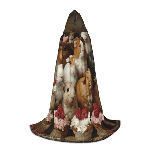 SKKNT Kapuzenumhang mit Meerschweinchen und Cupcakes, Unisex, verschiedene Zauberer-Robe, Halloween, Cosplay und Karneval, Gothic SKKNT Kapuzenumhang mit Meerschweinchen und Cupcakes, Unisex, verschiedene Zauberer-Robe, Halloween, Cosplay und Karneval, Gothic von SKKNT