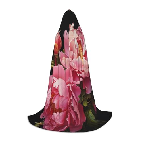 SKKNT Kapuzenumhang mit Pfingstrosen-Aufdruck, Unisex, verschiedene Zauberer-Robe, Halloween, Cosplay und Karneval, Gothic SKKNT Kapuzenumhang mit Pfingstrosen-Aufdruck, Unisex, verschiedene Zauberer-Robe, Halloween, Cosplay und Karneval, Gothic von SKKNT
