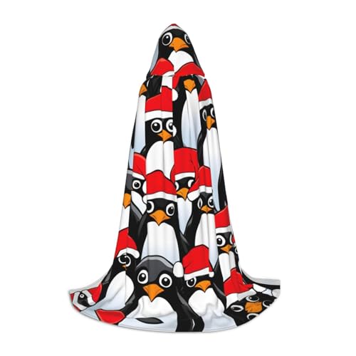 SKKNT Kapuzenumhang mit Weihnachts-Pinguin-Aufdruck, Unisex, verschiedene Zauberer-Robe, Halloween, Cosplay und Karneval, Gothic SKKNT Kapuzenumhang mit Weihnachts-Pinguin-Aufdruck, Unisex, verschiedene Zauberer-Robe, Halloween, Cosplay und Karneval, Gothic von SKKNT