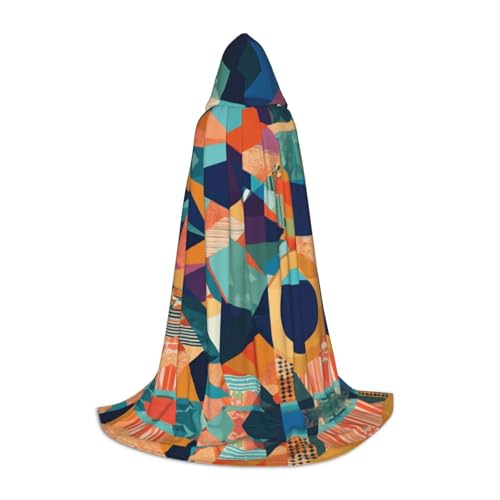 SKKNT Kapuzenumhang mit abstraktem geometrischem Druck, Unisex, verschiedene Zauberer-Robe, Halloween, Cosplay und Karneval, Gothic SKKNT Kapuzenumhang mit abstraktem geometrischem Druck, Unisex, verschiedene Zauberer-Robe, Halloween, Cosplay und Karneval, Gothic von SKKNT