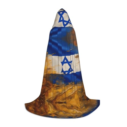 SKKNT Kapuzenumhang mit israelischer Flagge, Unisex, verschiedene Zauberer-Robe, Halloween, Cosplay und Karneval, Gothic SKKNT Kapuzenumhang mit israelischer Flagge, Unisex, verschiedene Zauberer-Robe, Halloween, Cosplay und Karneval, Gothic von SKKNT