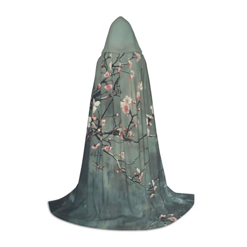 SKKNT Kapuzenumhang mit japanischem Kirschblumen-Aufdruck, Unisex, verschiedene Zauberer-Robe, Halloween, Cosplay und Karneval, Gothic SKKNT Kapuzenumhang mit japanischem Kirschblumen-Aufdruck, Unisex, verschiedene Zauberer-Robe, Halloween, Cosplay und Karneval, Gothic von SKKNT