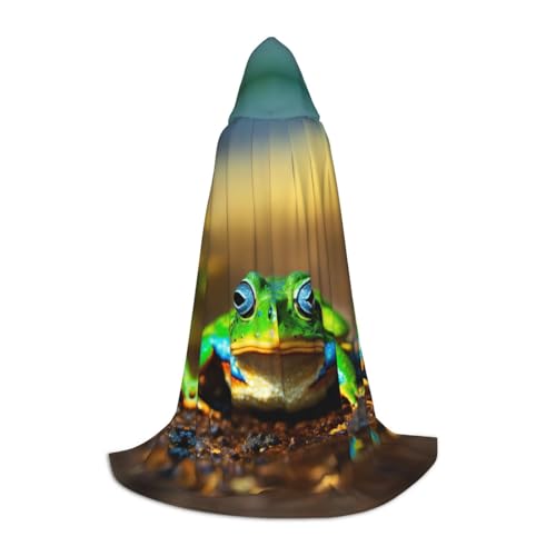 SKKNT Kapuzenumhang mit niedlichem Frosch-Aufdruck, Unisex, verschiedene Zauberer-Robe, Halloween, Cosplay und Karneval, Gothic SKKNT Kapuzenumhang mit niedlichem Frosch-Aufdruck, Unisex, verschiedene Zauberer-Robe, Halloween, Cosplay und Karneval, Gothic von SKKNT