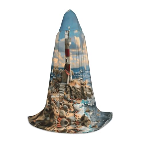 SKKNT The Seaside Leuchtturm-Aufdruck, Kapuzenumhang, Unisex, verschiedene Zauberer-Robe, Halloween, Cosplay und Karneval, Gothic SKKNT The Seaside Leuchtturm-Aufdruck, Kapuzenumhang, Unisex, verschiedene Zauberer-Robe, Halloween, Cosplay und Karneval, Gothic von SKKNT
