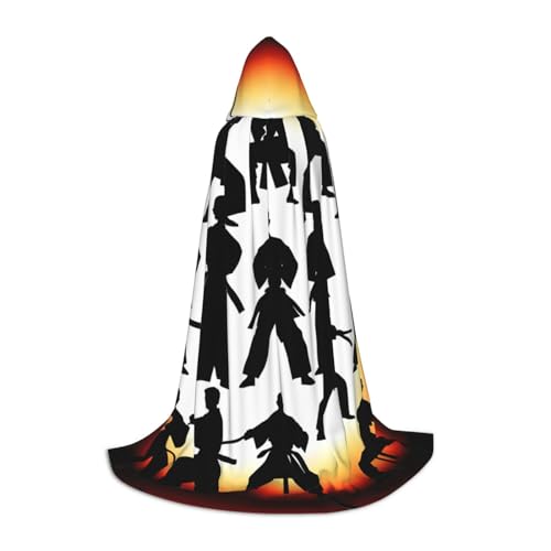 SKKNT Umhang mit Kapuze, Silhouetten von Kampfdruck, Unisex, verschiedene Zauberer-Robe, Halloween, Cosplay und Karneval, Gothic SKKNT Umhang mit Kapuze, Silhouetten von Kampfdruck, Unisex, verschiedene Zauberer-Robe, Halloween, Cosplay und Karneval, Gothic von SKKNT