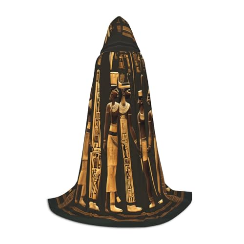 SKKNT Umhang mit Kapuze im antiken ägyptischen Hieroglyphen-Druck, Unisex, verschiedene Zauberer-Robe, Halloween, Cosplay und Karneval, Gothic SKKNT Umhang mit Kapuze im antiken ägyptischen Hieroglyphen-Druck, Unisex, verschiedene Zauberer-Robe, Halloween, Cosplay und Karneval, Gothic von SKKNT
