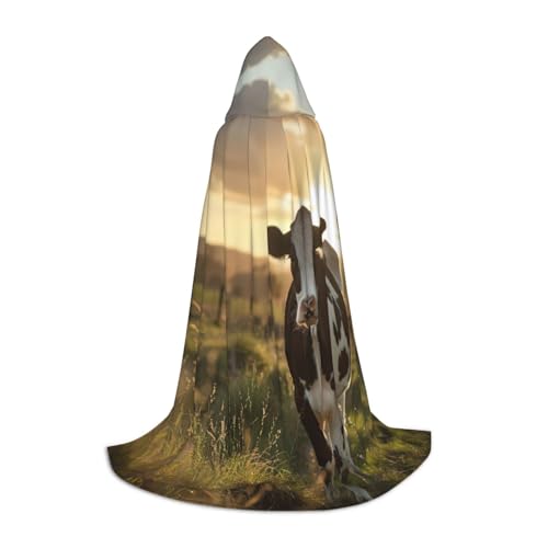 SKKNT Umhang mit Kapuze und Kuhmotiv, Unisex, verschiedene Zauberer-Robe, Halloween, Cosplay und Karneval, Gothic SKKNT Umhang mit Kapuze und Kuhmotiv, Unisex, verschiedene Zauberer-Robe, Halloween, Cosplay und Karneval, Gothic von SKKNT