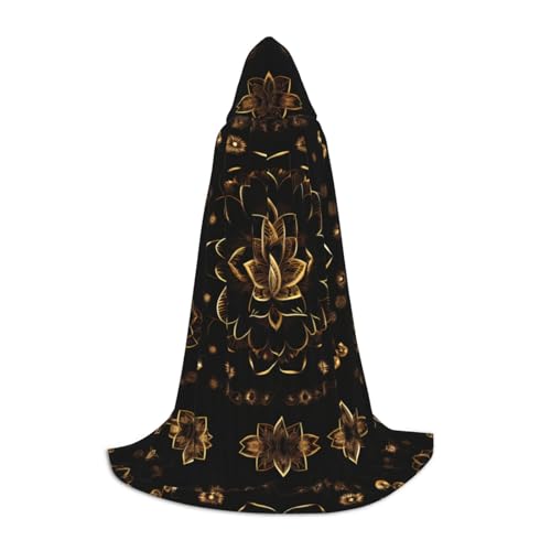 SKKNT Umhang mit Kapuze und Lotusblumen-Motiv, Unisex, verschiedene Zauberer-Robe, Halloween, Cosplay und Karneval, Gothic SKKNT Umhang mit Kapuze und Lotusblumen-Motiv, Unisex, verschiedene Zauberer-Robe, Halloween, Cosplay und Karneval, Gothic von SKKNT
