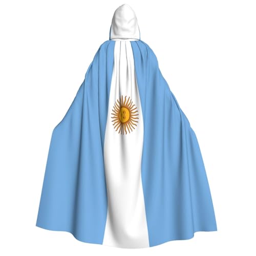 SKKNT Umhang mit argentinischer Flagge, Unisex, mit Kapuze, für Damen und Herren, Vampir, Halloween, Cosplay, Karneval, Mottoparty von SKKNT