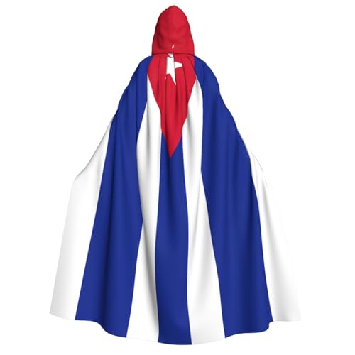 SKKNT Umhang mit kubanischer Flagge, Unisex, mit Kapuze, für Damen und Herren, Vampir, Halloween, Cosplay, Karneval, Mottoparty von SKKNT