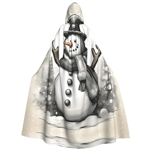 SKKNT Weihnachts-Schneemann-Kostüm, Unisex, mit Kapuze, für Damen und Herren, Vampir, Halloween, Cosplay, Karneval, Mottoparty von SKKNT