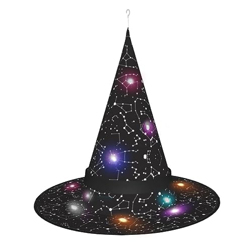 Sternenhut Wahrsagung Sternbild Druck Hexenhut Halloween Weihnachten Partys Hexenhüte für Kostüme Halloween Dekor von SKKNT