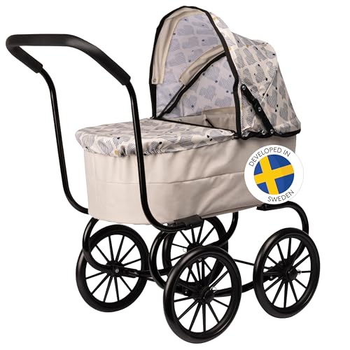 Skrållan Puppenwagen – Puppen Zubehör für Kinder – Zubehör für Puppen bis zu 45 cm – Skrållan Puppenwagen für Kinder ab 3 Jahren – 595X325X660 mm von SKRÅLLAN