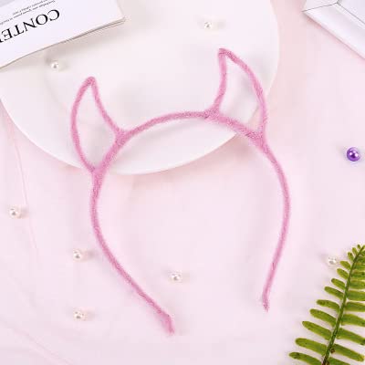 Wig for Mickey Cat Ears Cute Headband Minnie Plush Hair Accessories Multicolor Styling Tool Headwear For Adult Child Party Selfie Cow Corner 1 von SKYXD