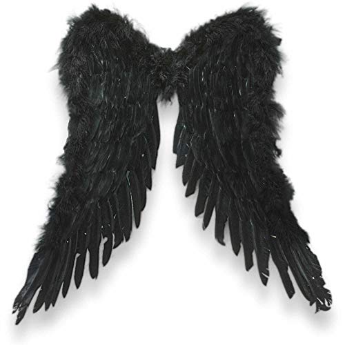 SL-Store GbR Engelsflügel schwarz oder weiß 75x50cm Engel Flügel Halloween Fasching Karneval Fallen Angel (schwarz.) von SL-Store GbR