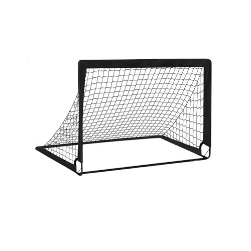 SLAHAJ Hallenfußballtraining fußball Training Torübungs-Fußballtor, faltbares Fußballtornetz, geeignet für Teenager, Indoor-Outdoor-Fußball(Black) von SLAHAJ