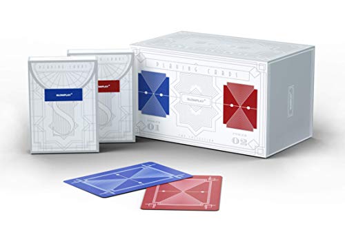 SLOWPLAY 100% Plastik Spielkarten in großen Mengen, 10er Kartendeck Set in Poker Größe, Überlegene Flexibilität & Haltbarkeit, Wasserfest & Waschbar, professionelle Spielkarten für Texas Hold'em Poker von SLOWPLAY